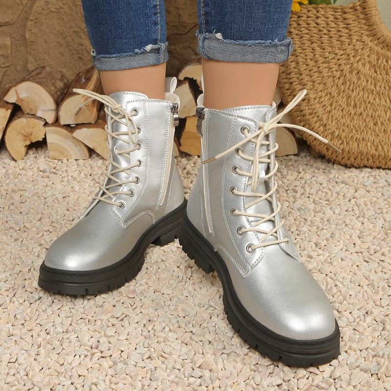 Autumn And Winter New European And American Women'S Boots Thick Soled Height Increasing Women'S Minimalist Fashion Boots 42
