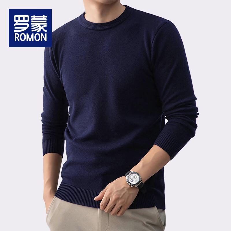 ROMON Men's Thickened Warm Knit Pullover Sweater