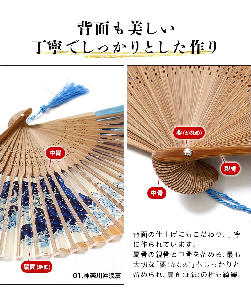 Folding Fan with Japanese Pattern Views of Mount Fuji by Katsushika Bamboo Folding Japanese Clothing Popular Overseas Clear cgd2tF Multi2c
