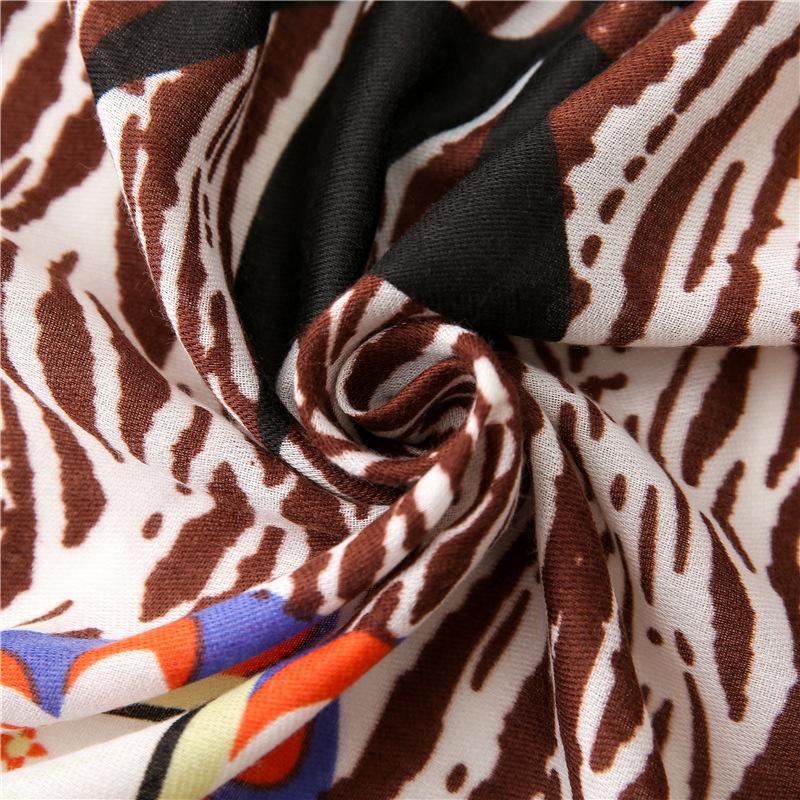 Women'S Fashion Printed Handkerchief, Luxury Style Sunshade Scarf, New Fringe Shawl for Outdoor Travel