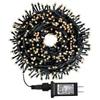 Low-Voltage Dark Green Wire Twinkling Star Fairy Lights - Outdoor Christmas LED String Lights for Courtyard Decoration.