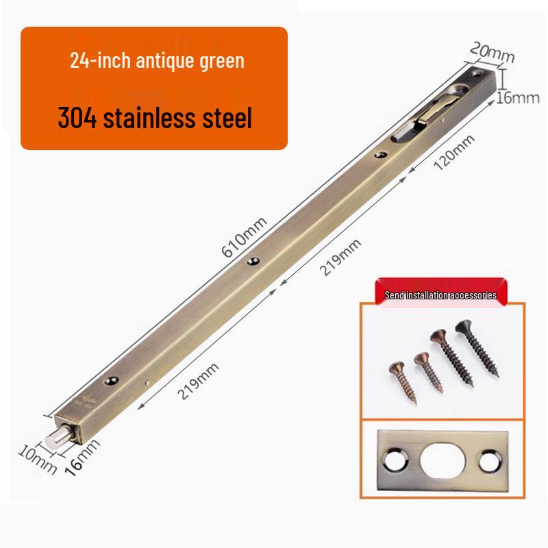 Stainless Steel 304 Concealed Heaven & Earth Fire Door Bolt - 1 Meter Extension