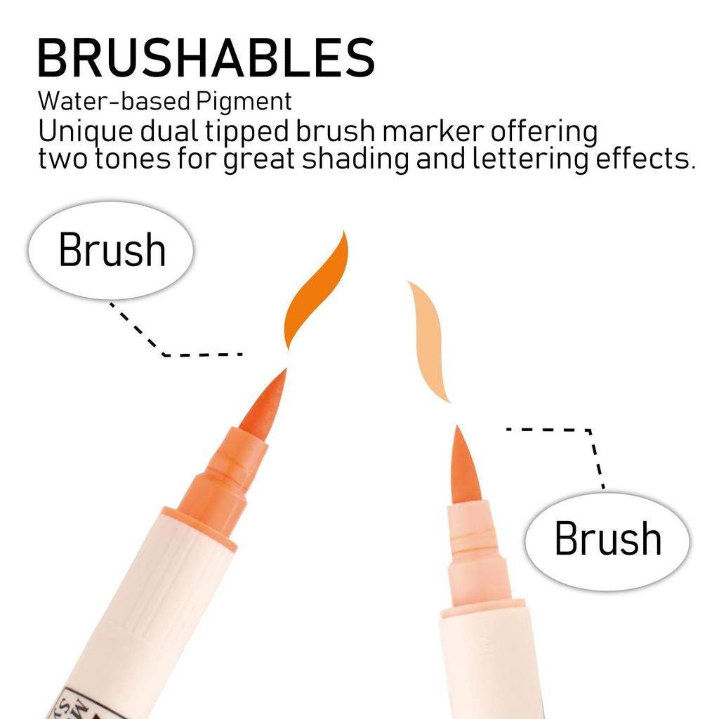 Kuretake Pen ZIG MS Brushables Vivid Water-Based MS-7700/6VVI