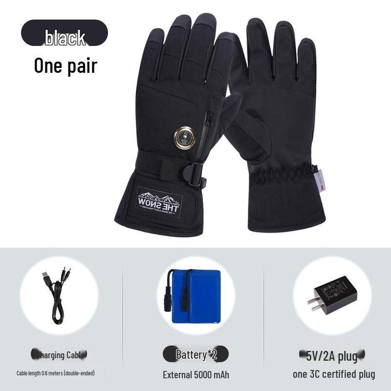 Rechargeable Heated Electric Gloves for Winter Cycling & Motorcycling - Unisex Hand Warmers XL