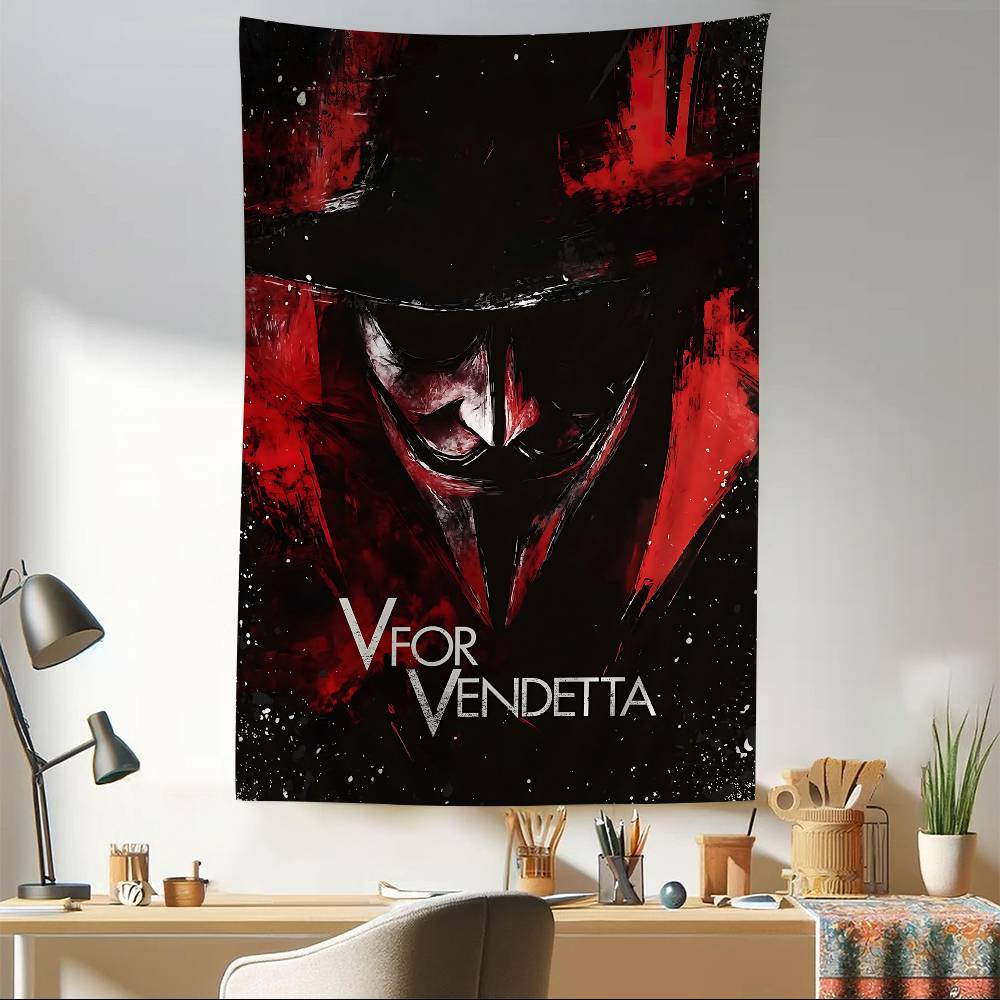 Horror Movie V For V-VendettaS Classic Anime Tapestry Hanging Tarot Hippie Wall Rugs Dorm Home Decor