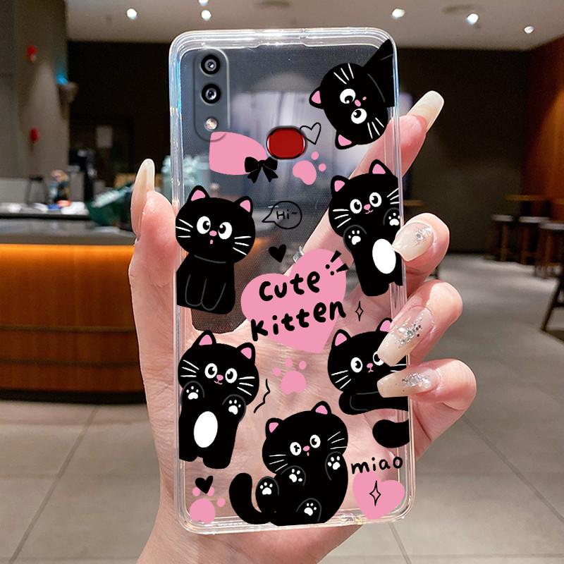 Case For Samsung A10s M01s Clear Silicone Fashion Butterfly Flower Soft Back Cover For Samsung Galaxy A10s Protective Phone Case