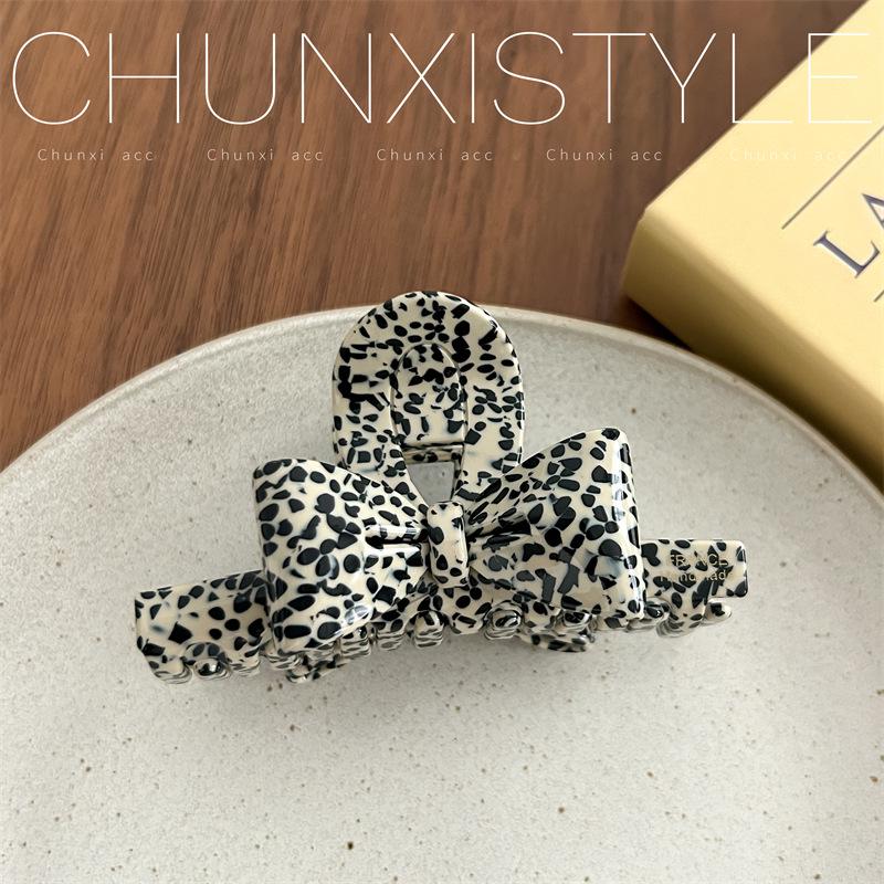 Elegante kleine Haarklammer mit Schleife im französischen Stil aus Acetat