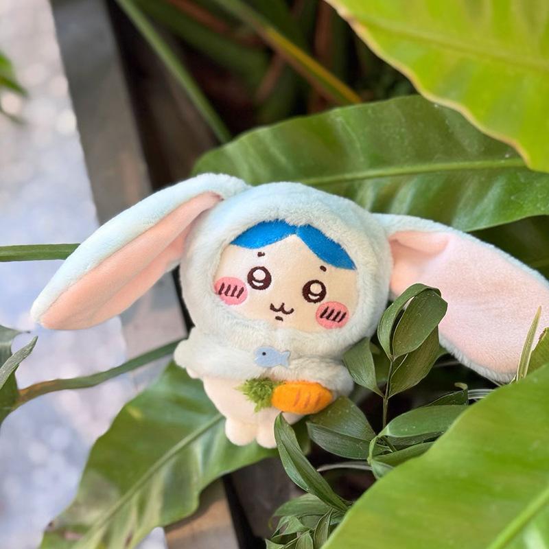 Cute Carrot Rabbit Plush Keychain Bag Charm Pendant Soft Stuffed Animal Doll Gift For Kids