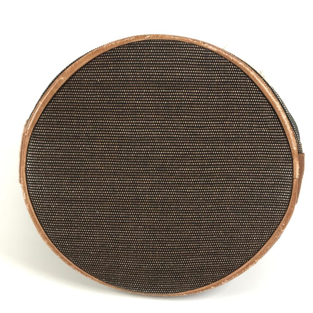 HERMES Saksaw MM Saksaw MM Bag Hand Bag Canvas Brown