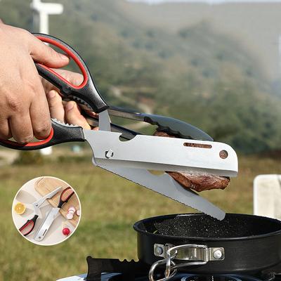 Stal nierdzewna Odłączany Domowy Kuchnia Duże Nożyczki Mocny Zewnętrzny Camping Slicer Barbecue Cutter BBQ Multitools