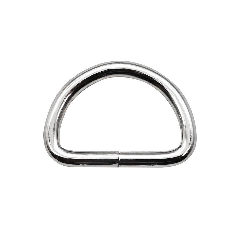 Metal D-Ring Buckle for Bags and Suitcases: Semi-Circular Iron Hardware for Clothing Accessories