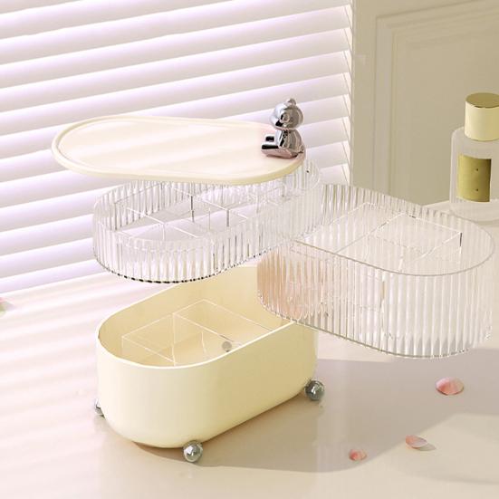 Multi-functional Storage Box 45720 Layers Rotatable Dust-proof Home Office Bathroom Countertop Cosmetic Jewelry Stationery