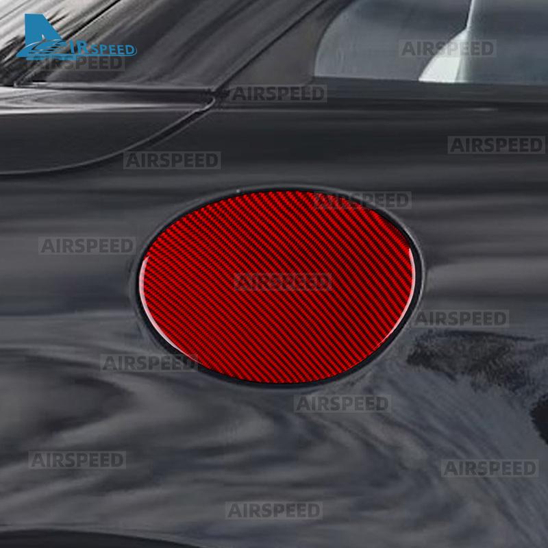Real Soft Carbon Fiber Trim Sticker For Mercedes Benz SLK R171 2004 2005 2006 2007 2008 2009 2010 Car Fuel Tank Cap Accessories