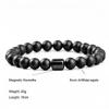 Black Stone Tiger Eye Magnetic Bead Bracelet