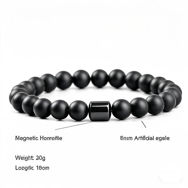Black Stone Tiger Eye Magnetic Bead Bracelet