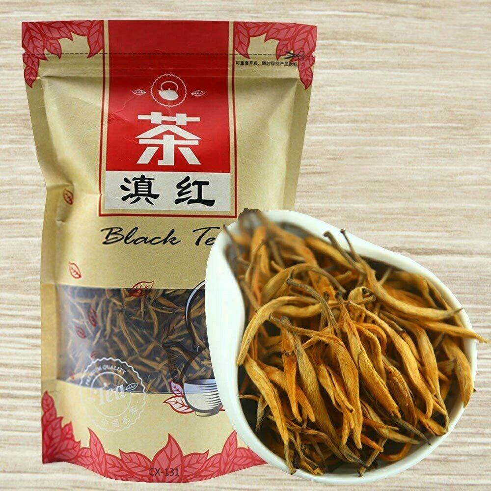Supreme Yunnan Zwarte Thee Fengqing DianHong Gouden Knoppen Naald Dian Hong Thee 150g