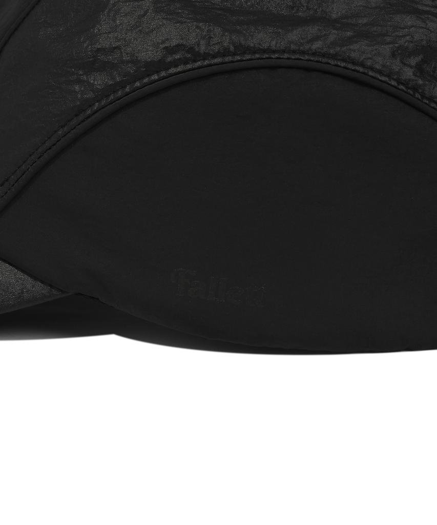 FALLETT Glossy Nylon Ball Cap Black