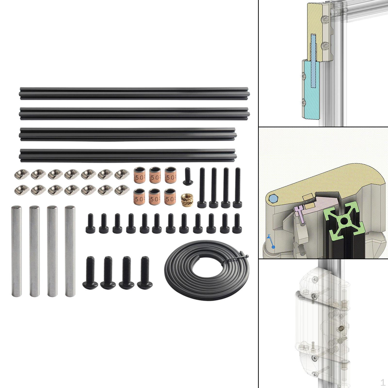 

Аксессуары для 3D-принтера, комплект дверей холодильника Clicky Clack, простая в установке защитная рамка для for 2.4 350