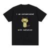 I Eat Cement Cursed Cat Funny Meme T Shirt for Women Fashion Casual Short Sleeve T Shirts Women T-shirt Tops