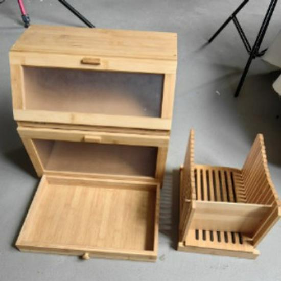 Double-Layer Kitchen Bread Box: Large Capacity, Dustproof Storage Bin