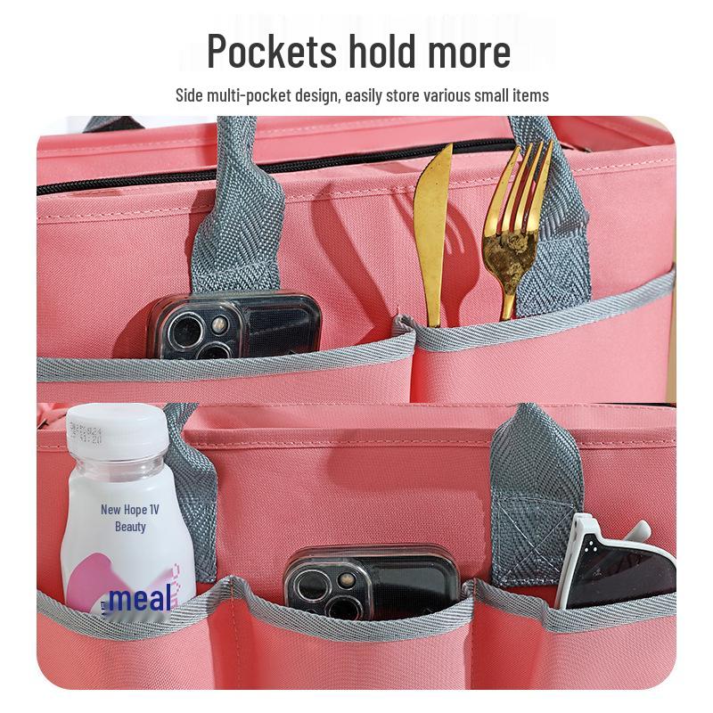Koreanischer Stil Große Kapazität Isolierte Lunchtasche – Mehrere Taschen und Tragbar für die Arbeit oder den Außenbereich