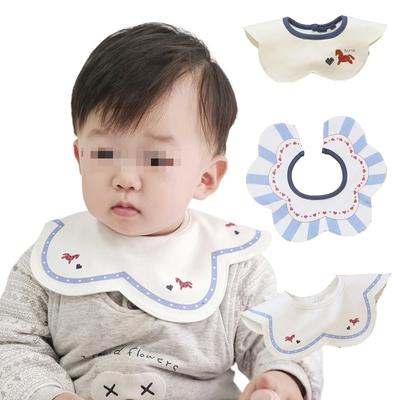 3PCS Cotton Gauze Infant Feeding Bibs Warm Season Gentle Petal Infant Printed Drooling Towel Newborn Toddler Infant Burp Cloth Children