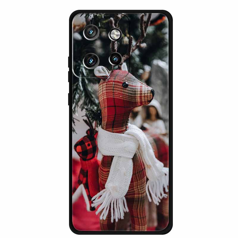Christmas Cover For Motorola Moto G75 5G Black Silicone Cases TPU Santa Claus Christmas Tree Cover Deer For Moto G75 5G TPU case