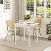 Tavolo da cucina Tavolo da pranzo Tavolo quadrato, design moderno, 75 cm x 75 cm x 76 cm, Bianco