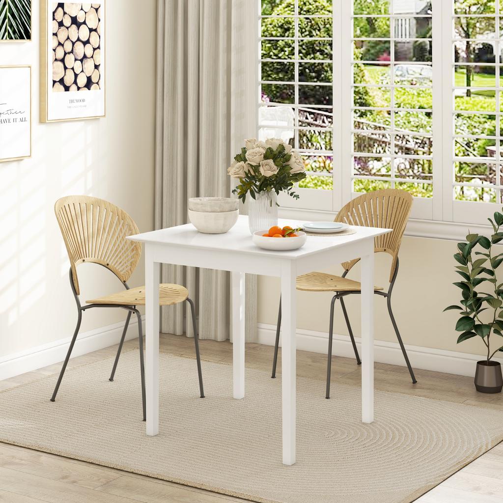 Tavolo da cucina Tavolo da pranzo Tavolo quadrato, design moderno, 75 cm x 75 cm x 76 cm, Bianco