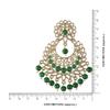 Traditional Gold Plated With Stunning Antique Finish Kundan & Pearl Chandbali Earrings for Women/Girls