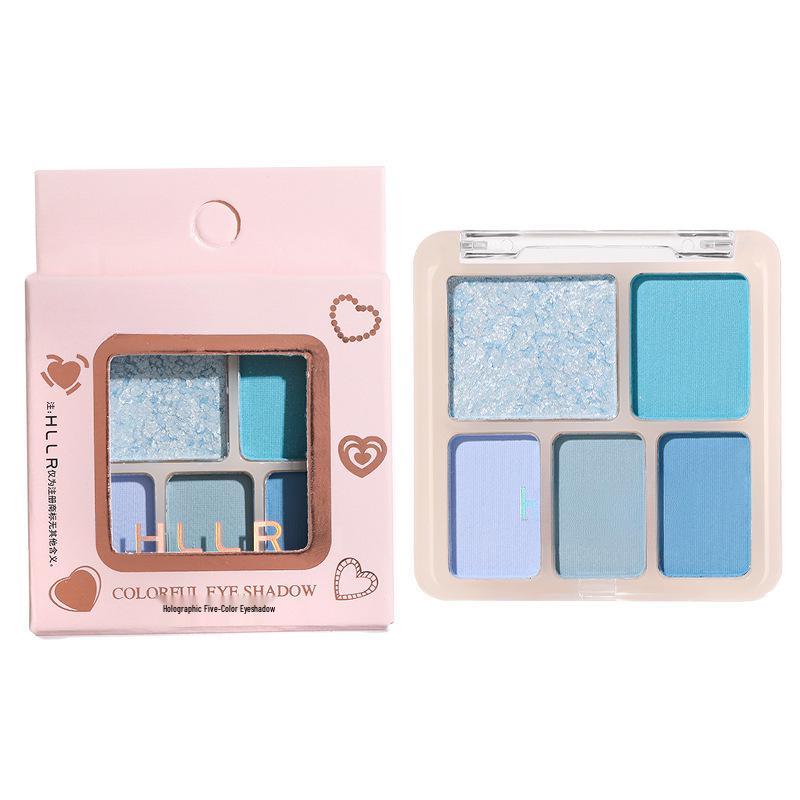 Korean-Style Color-Block Matte & Pearlescent Blush/Highlighter Palette - Long-lasting & Pigmented