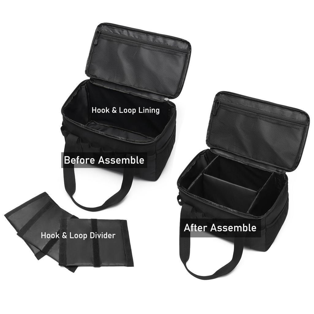 Outdoor Camping Tactical Bag - 14L Large Capacity Multi-Functional Tool & Picnic Gear Organizer with Multiple Compartments Black