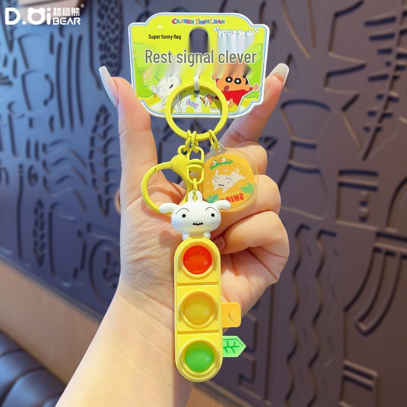 Genuine Crayon Shin-chan Kung Fu Keychain Backpack Pendant Anime Doll