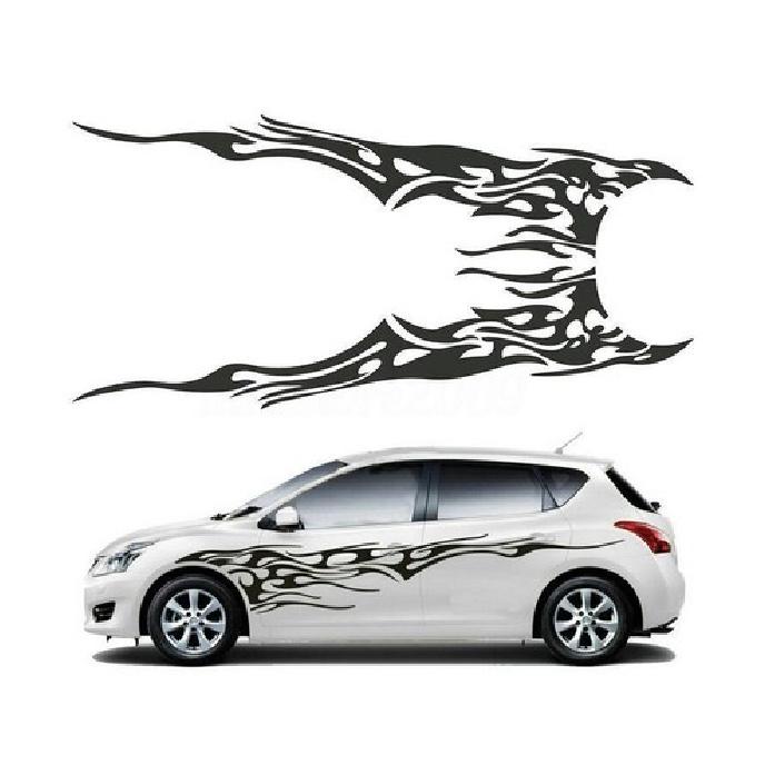 1 Set DIY Car Body Side Truck Decal Vinyl Flame Graphics Racing Stripes Sticker