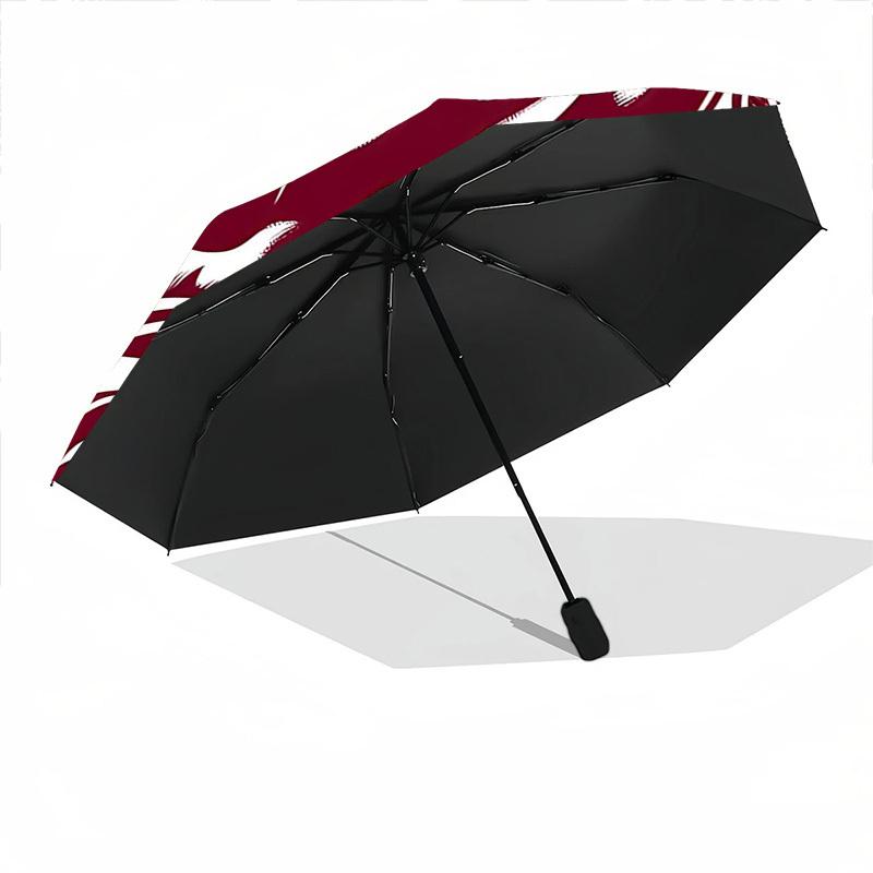 1pc Tiger Wildcat Automatic Folding Umbrella - Compact 8-Rib Design, Durable Plastic & Iron, Lightweight for Outdoor Daily Use104