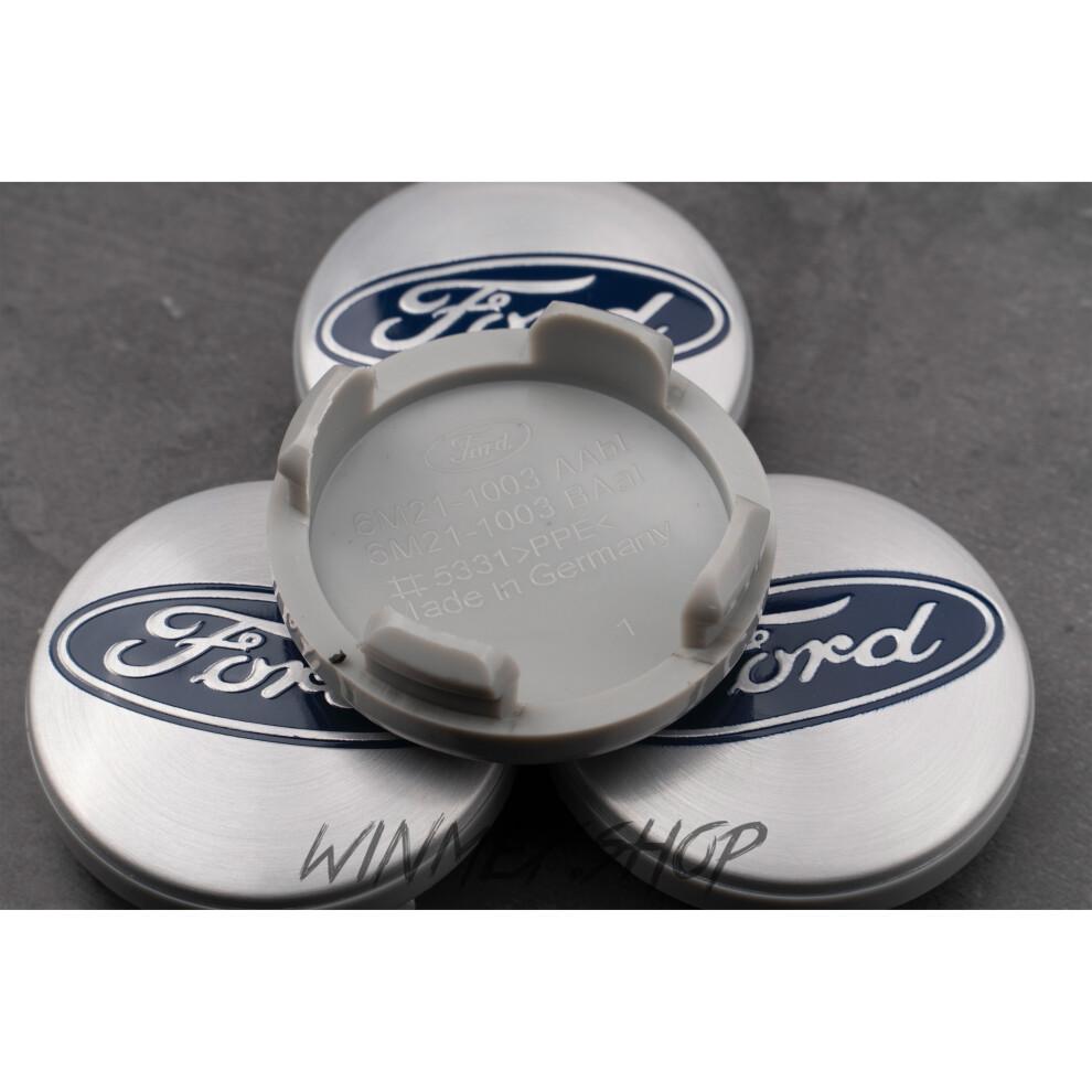 Σετ 4 τάσια αλουμινίου FORD Ασημί 54mm