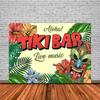 Tropische Tiki Bar Fotografie Hintergrund Blume Totem Banner Hawaii Meeresblick Hintergrund Babyparty Kindergeburtstagsparty Dekoration