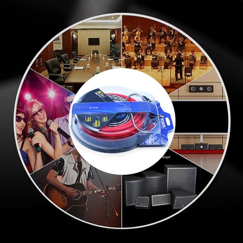 Modification Accessories Subwoofer Amplifier Wiring Fuses Holder Car Speakers Wiring Kit 8GA 60AMP Car Amplifier Cable