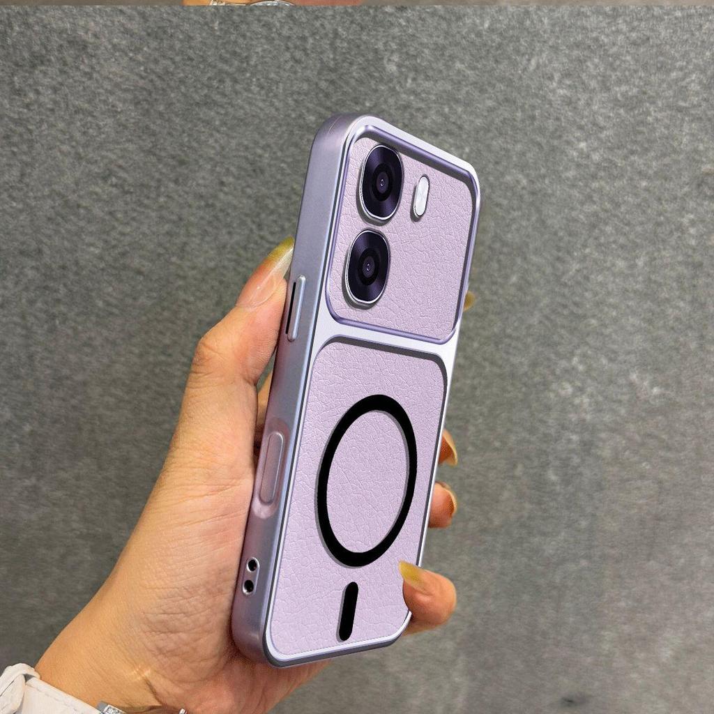 Metallic Finish Magnetic TPU Phone Case for OPPO A6x 4G/5G,A6t Pro,A6,A6k Shockproof Matte Soft Cover