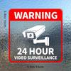1 Stück Videoüberwachung Autoaufkleber Sonnenschutz Vinylaufkleber 24-Stunden-Kamera-Warnung Auto-Fensterdekoration Wasserabweisendes Zubehör