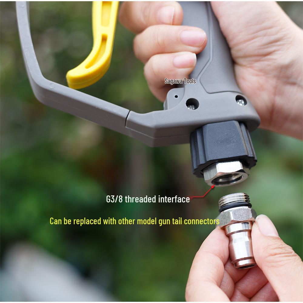 250kg Car Wash Machine: High-Pressure Water Gun Head with Anti-Tangle Ceramic Core, M14/M18/M22 280360.