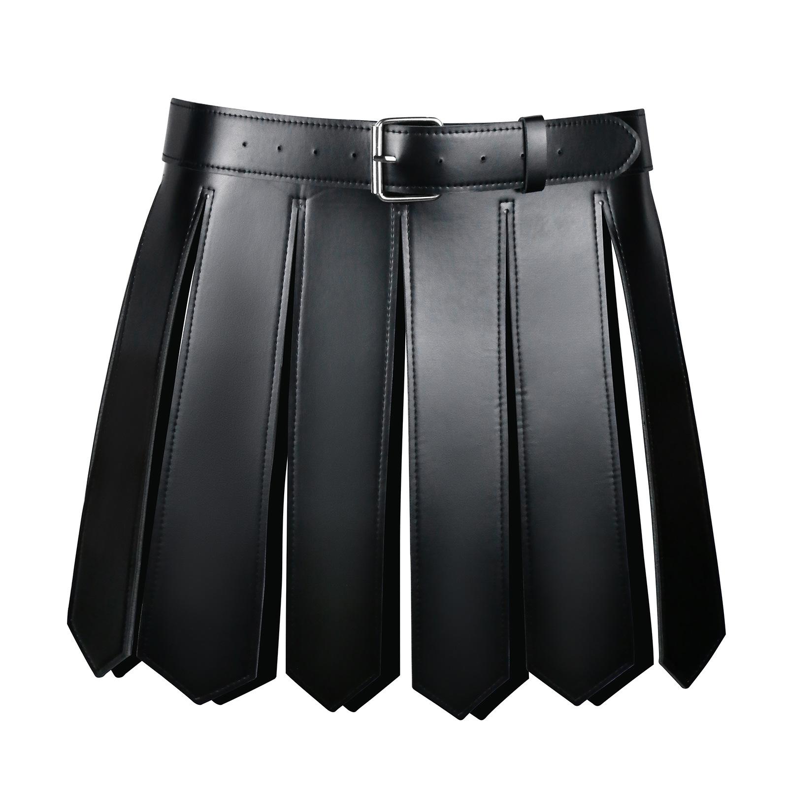 Spartan Warrior Leather Apron Cross Border Medieval Roman Skirt Warrior Halloween Cosplay Costume onesize
