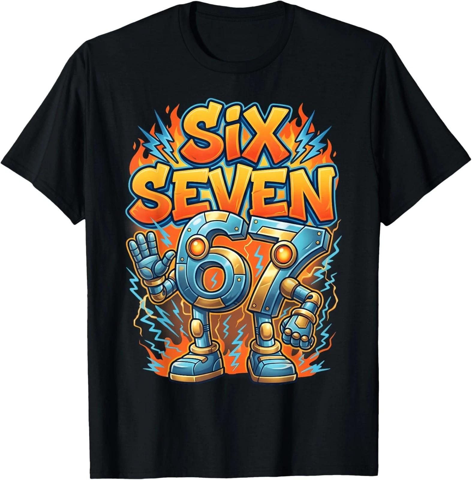 67 Six Seven Brainrot Gaming Meme for Boys Kids Unisex T-Shirt XL