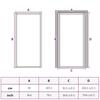 Interior Door 93 x 201.5 cm White Frosted Glass and Aluminum