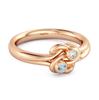 Blue Topaz Dual Stone Stackable Ring -925 Sterling Silver Rose Gold Vermeil