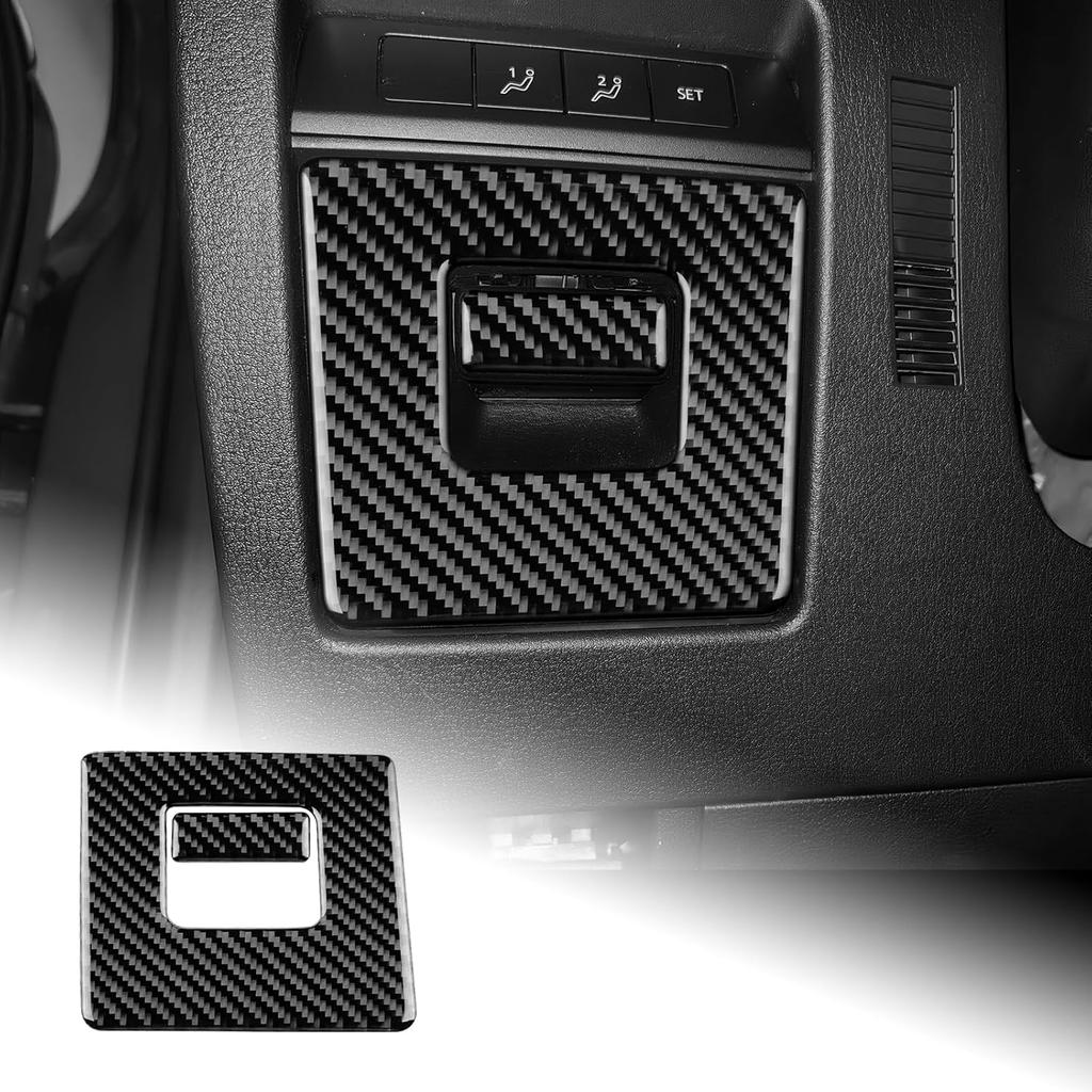 AIRSPEED Carbon Fiber for Mazda 3 Axela -2025 Center Console Multimedia Knob Button Cover Interior Trim Accessory, Black