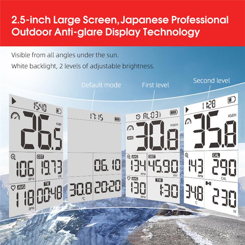 Buy Meilan M4 Wireless Bicycle Speedometer Heart Rate Monitor