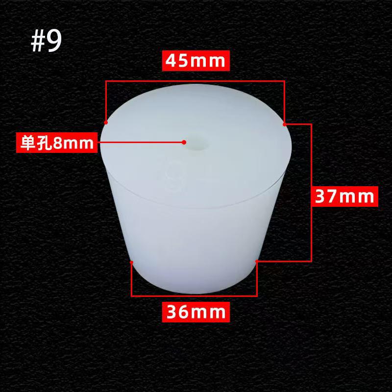Silicone Solids Plug Fermenter Cover Rubber Stopper With Hole Laboratory Stopper Valve Acid Alkali Resistant Brew Wine Stoppers