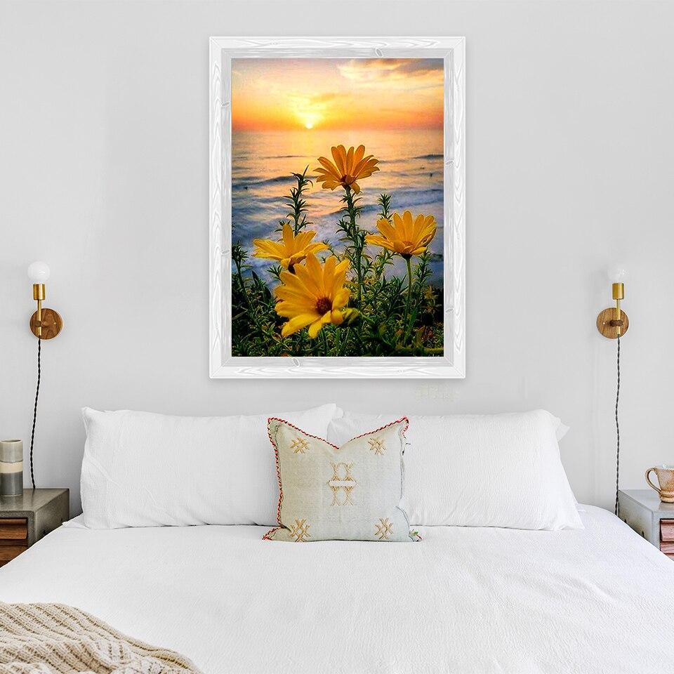 5D DIY Diamond Painting Sunset Scenery Diamond Embroidery Landscape Cross Stitch Full Round Drill Crafts Home Decor Gift
