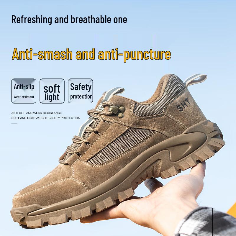 Pobozone Summer Mesh Breathable Safety Shoes 41